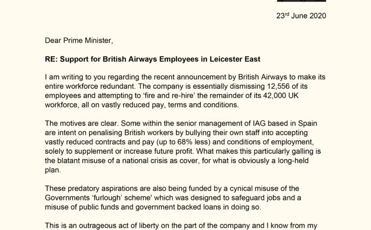  Support for British Airways Employees