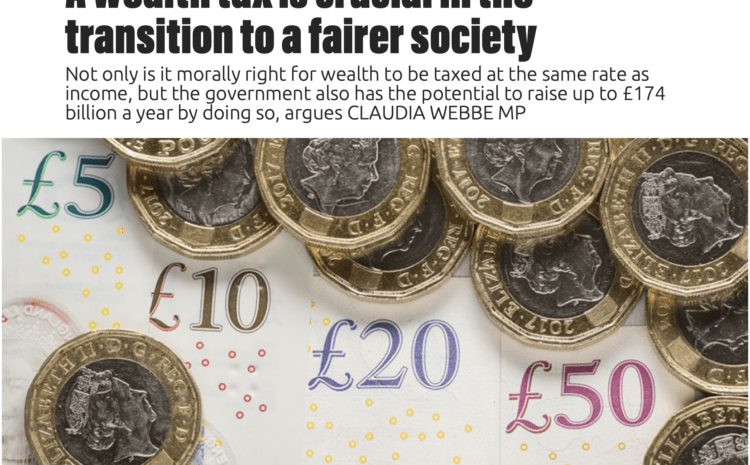  A wealth tax is crucial in the transition to a fairer society