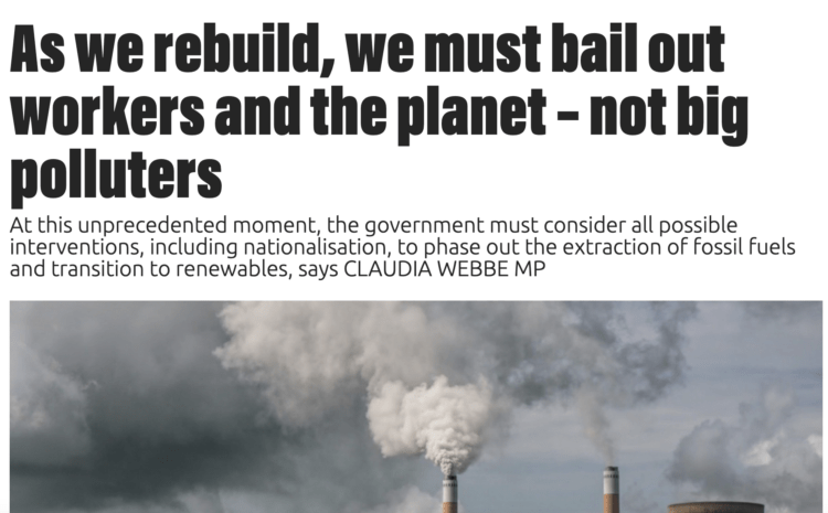  As we rebuild, we must bail out workers and the planet – not big polluters