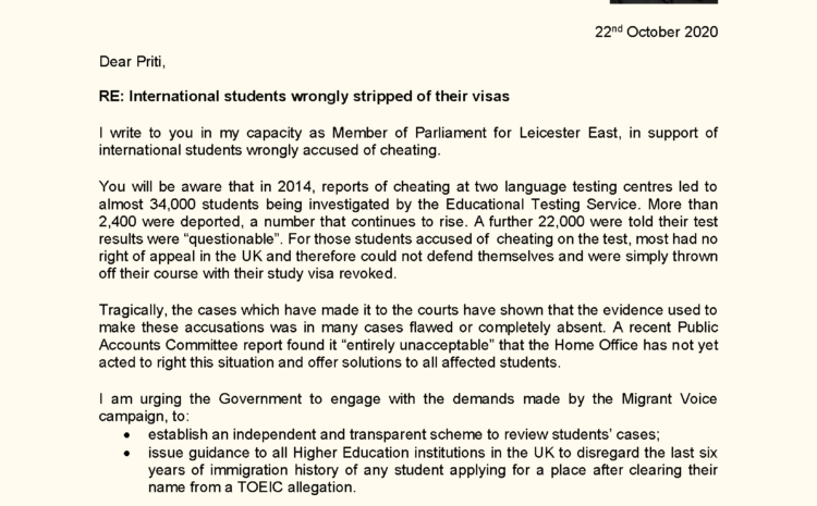  International students wrongly stripped of their visa’s