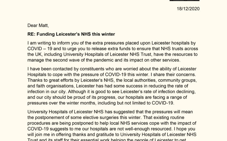  Funding Leicester’s NHS this Winter