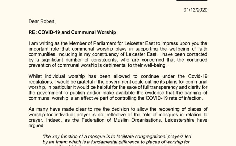  Covid-19 and Communal Worship