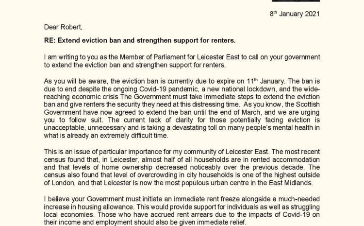  Extend Eviction Ban and Strengthen Support for Renters