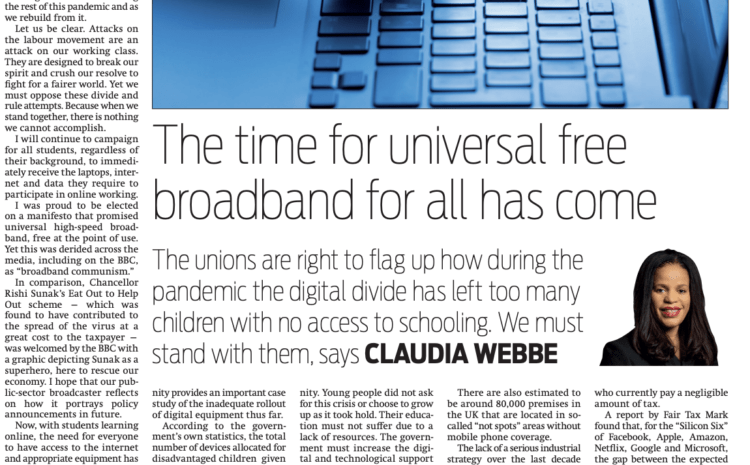  The time for universal free broadband for all has come