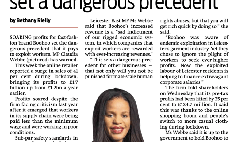  Boohoo profits ‘risk precedent that it pays to mistreat workers