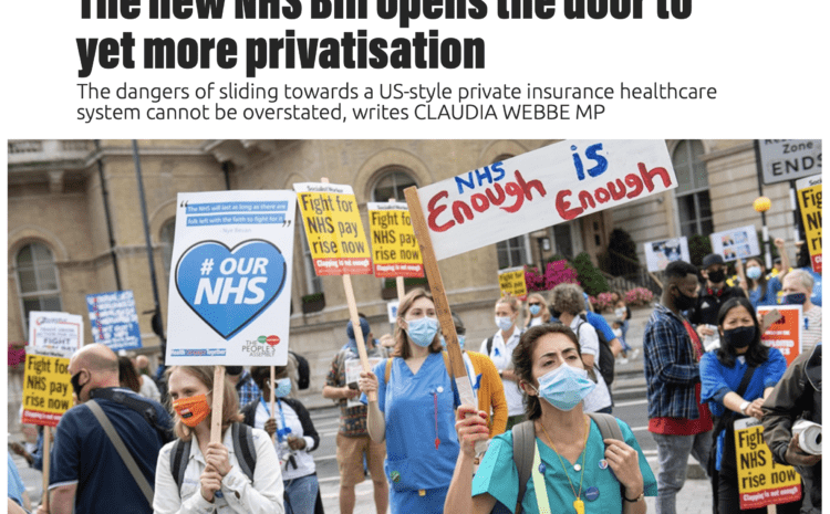  The new NHS Bill opens the door to yet more privatisation