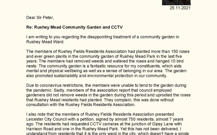  Rushey Mead Community Garden and CCTV