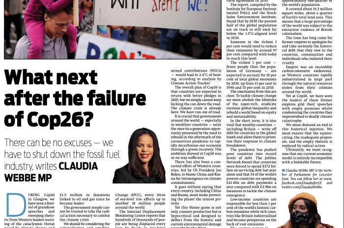  What next after the failure of Cop26?