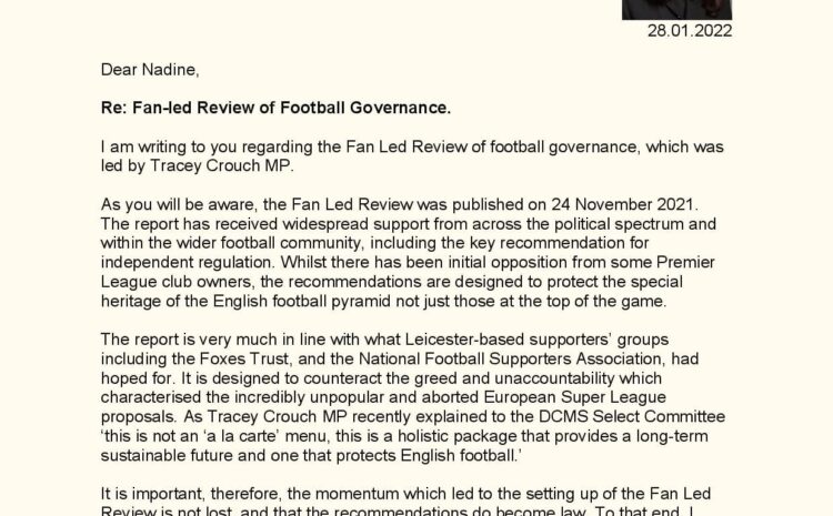  Fan-led Review of Football Governance