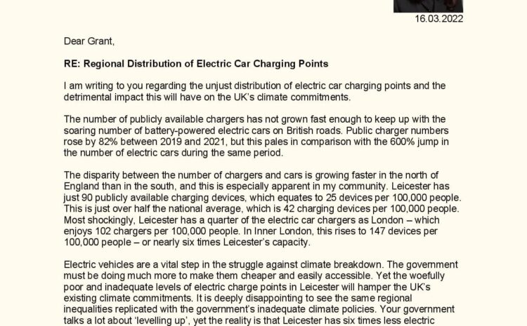  Regional Distribution of Electric Car Charging Points