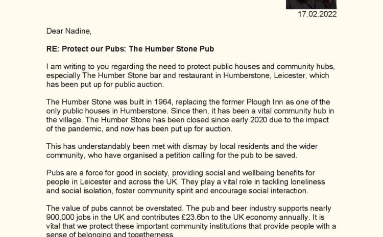  Protect our Pubs: The Humberstone Pub