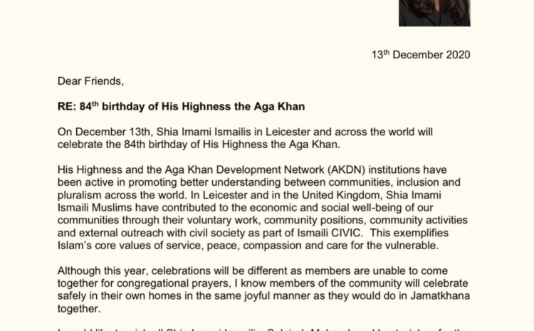  84th Birthday of His Highness the Aga Khan