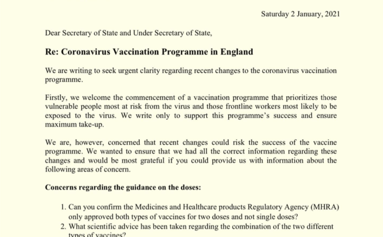  Coronavirus Vaccination Programme in England