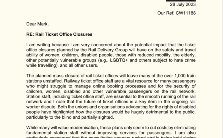  Rail Ticket Office Closures