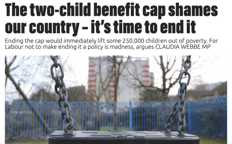  The two-child benefit cap shames our country – it’s time to end it