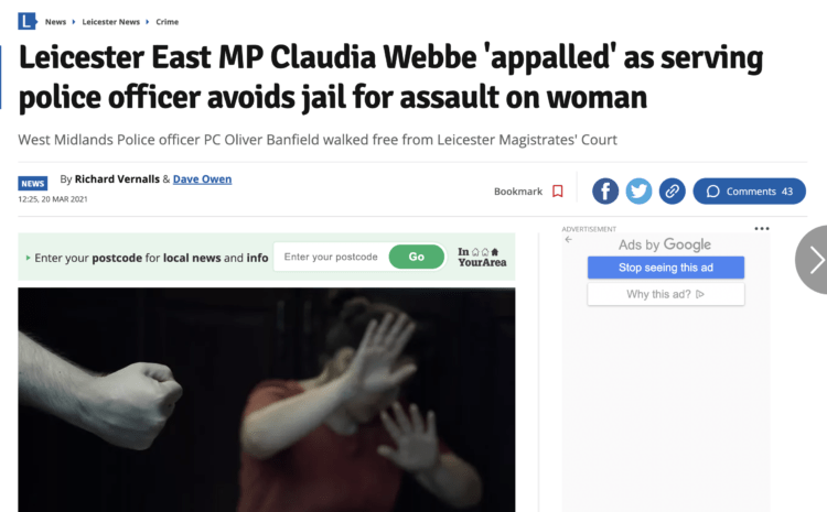  Leicester East MP Claudia Webbe ‘appalled’ as serving police officer avoids jail for assault on woman