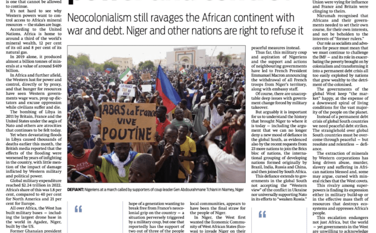  Africa and the Western lust for power and control