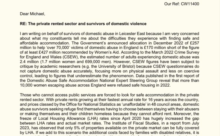  The private rented sector and survivors of domestic violence