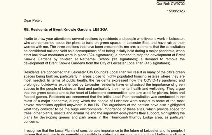  Residents of Brent Knowle Gardens LE5 2GA