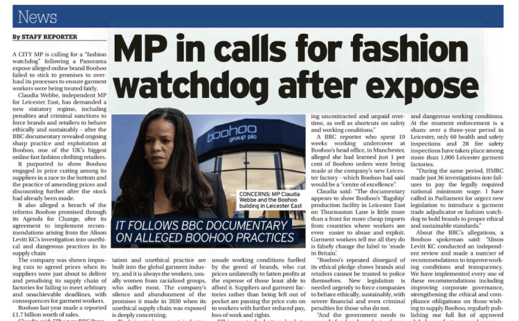  MP in calls for fashion watchdog after expose