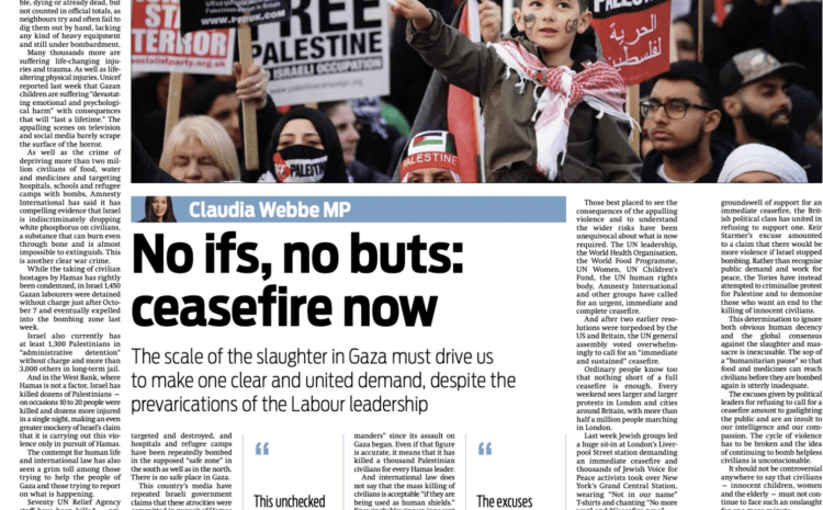  No ifs, no buts: ceasefire now