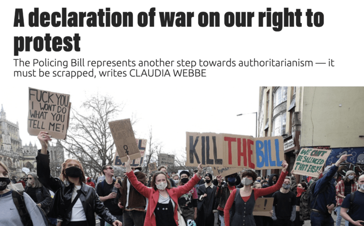  A declaration of war on our right to protest