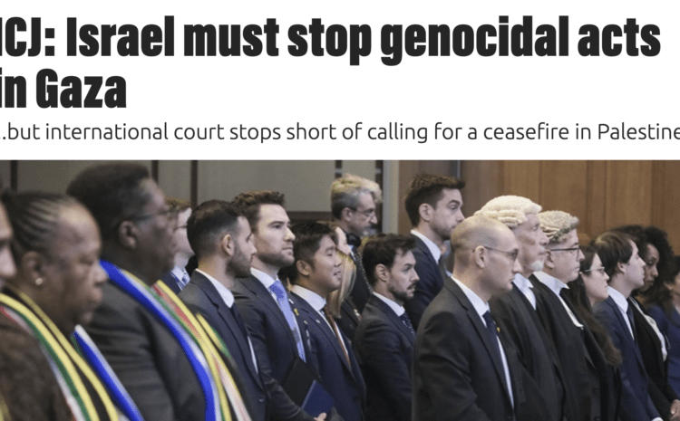  ICJ: Israel must stop genocidal acts in Gaza