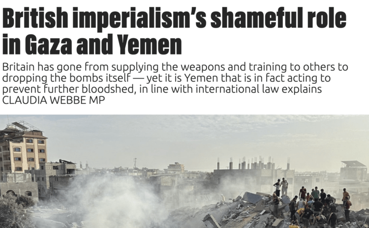  British imperialism’s shameful role in Gaza and Yemen