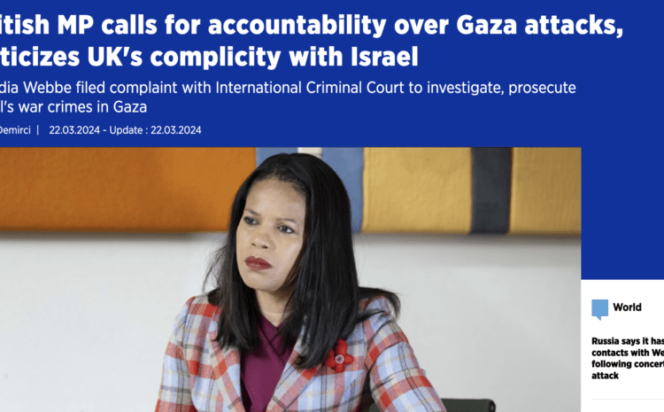  British MP calls for accountability over Gaza attacks, criticizes UK’s complicity with Israel