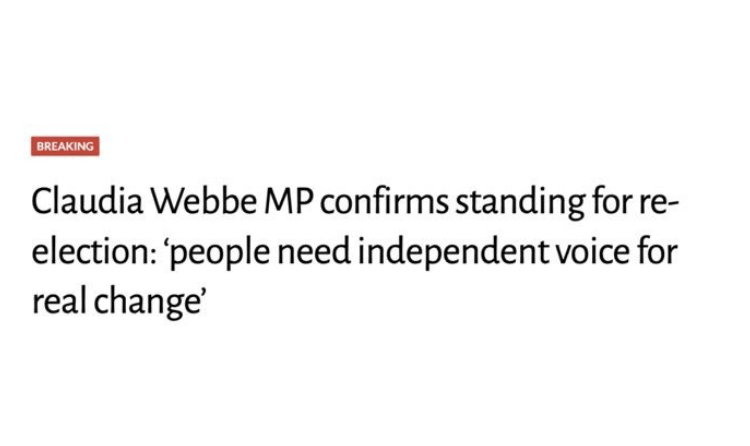  Claudia Webbe MP confirms standing for re-election: ‘people need independent voice for real change’