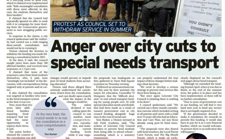  Anger over city cuts to special needs transport 