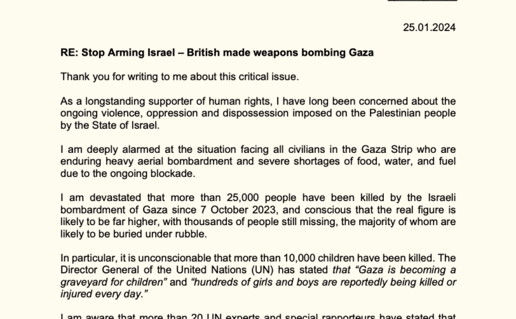  Stop Arming Israel – British made weapons bombing Gaza