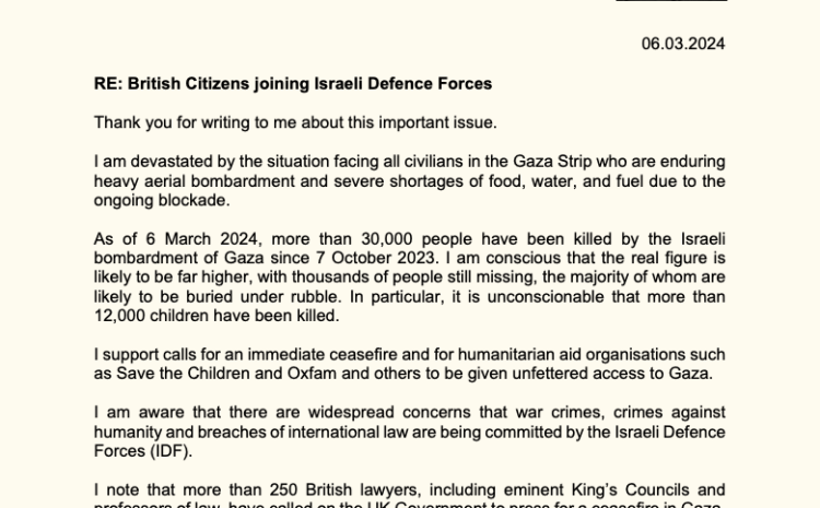  British Citizens joining Israeli Defence Forces