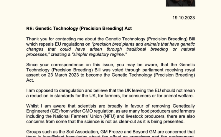  Genetic Technology (Precision Breeding) Act