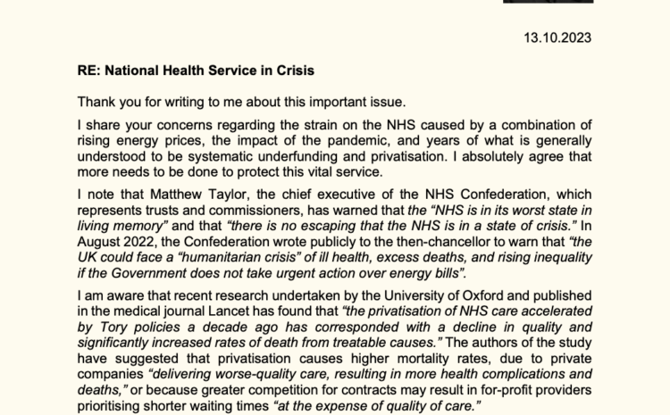  National Health Service in Crisis