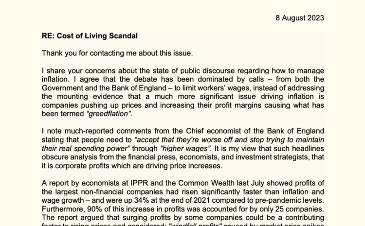  Cost of Living Scandal