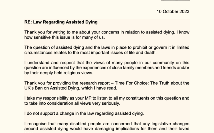  Law Regarding Assisted Dying