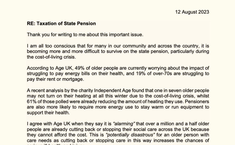  Taxation of State Pension