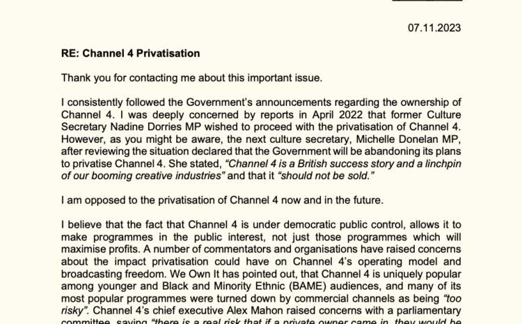  Channel 4 Privatisation