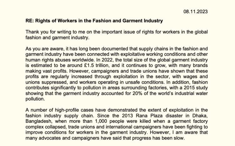  Rights of Workers in the Fashion and Garment Industry