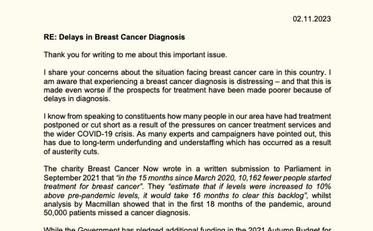  Delays in Breast Cancer Diagnosis