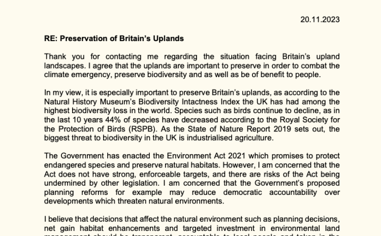  Preservation of Britain’s Uplands