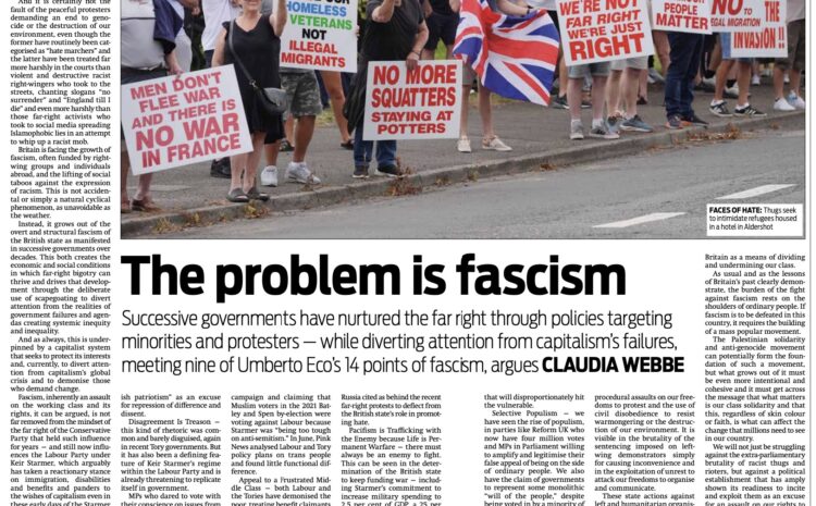  The problem is fascism