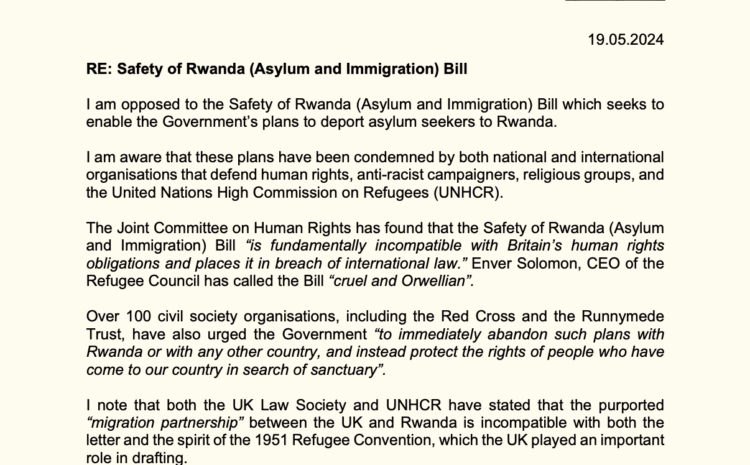  Safety of Rwanda (Asylum and Immigration) Bill