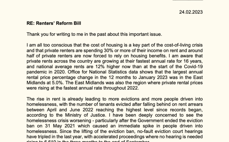  Renters’ Reform Bill